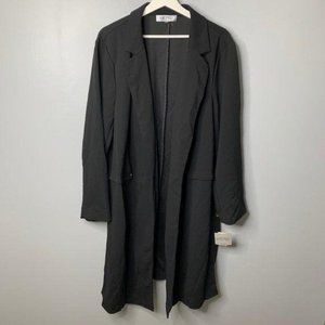 Kasper Black Long Blazer Jacket New